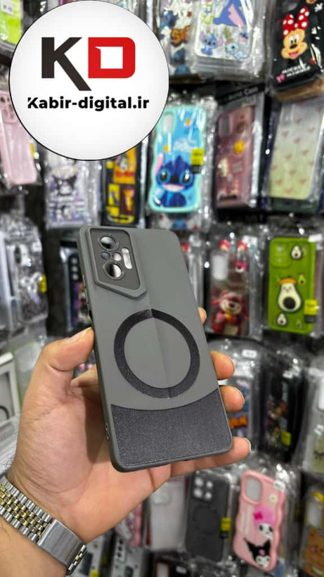 قاب گوشی Redmi Note 10 Pro شیائومی سری Porsche Design پورش دیزاین Hard LUXURY طرح مگسیف دار محافظ لنز دار خاکستری