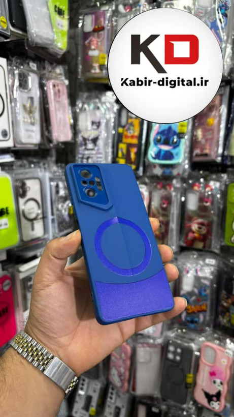 قاب گوشی Redmi Note 10 Pro شیائومی سری Porsche Design پورش دیزاین Hard LUXURY طرح مگسیف دار محافظ لنز دار آبی