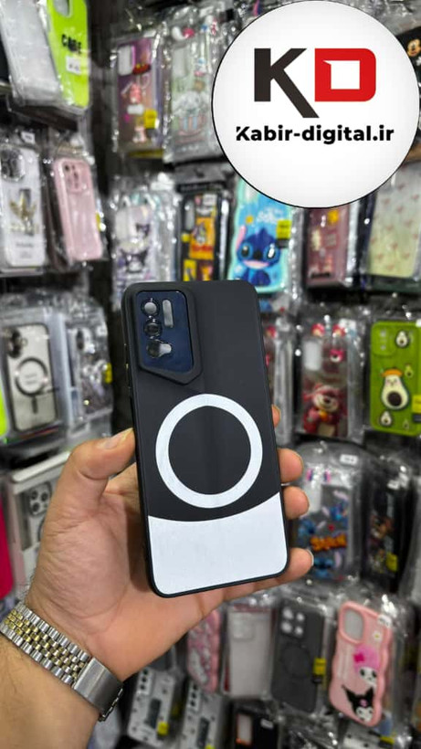 قاب گوشی Redmo Note 10 5G / POCO M3 Pro شیائومی سری Porsche Design پورش دیزاین Hard LUXURY طرح مگسیف دار محافظ لنز دار مشکی
