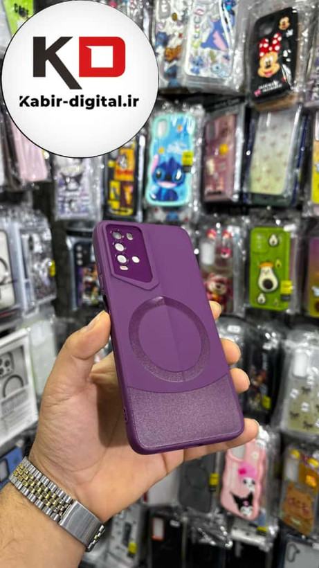 قاب گوشی Redmo 9T شیائومی سری Porsche Design پورش دیزاین Hard LUXURY طرح مگسیف دار محافظ لنز دار بنفش