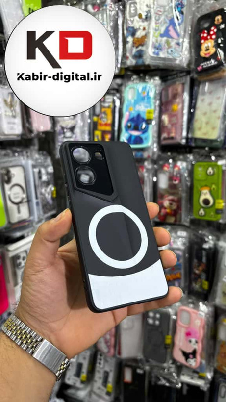 قاب گوشی POCO X7 PROشیائومی سری Porsche Design پورش دیزاین Hard LUXURY طرح مگسیف دار محافظ لنز دار مشکی