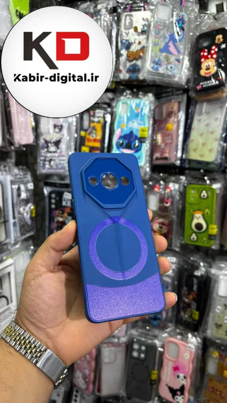 قاب گوشی Redmo A3 شیائومی سری Porsche Design پورش دیزاین Hard LUXURY طرح مگسیف دار محافظ لنز دار آبی