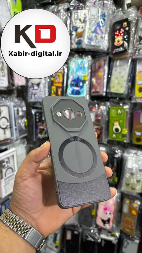 قاب گوشی Redmo A3 شیائومی سری Porsche Design پورش دیزاین Hard LUXURY طرح مگسیف دار محافظ لنز دار خاکستری