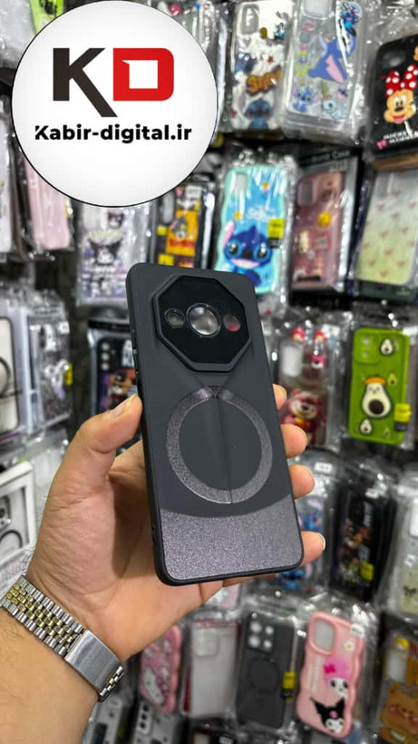 قاب گوشی Redmo A3 شیائومی سری Porsche Design پورش دیزاین Hard LUXURY طرح مگسیف دار محافظ لنز دار مشکی