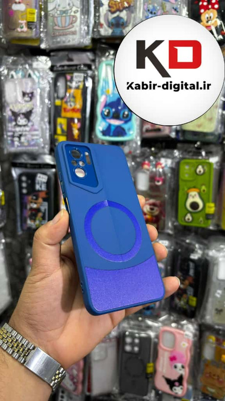 قاب گوشی Redmo Note 10 / Note 10s /POCO M5s شیائومی سری Porsche Design پورش دیزاین Hard LUXURY طرح مگسیف دار محافظ لنز دار آبی