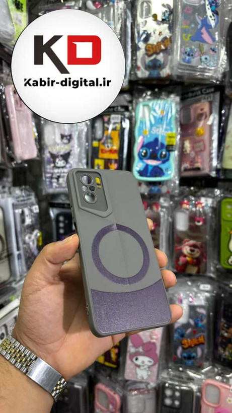 قاب گوشی Redmo Note 10 / Note 10s /POCO M5s شیائومی سری Porsche Design پورش دیزاین Hard LUXURY طرح مگسیف دار محافظ لنز دار خاکستری