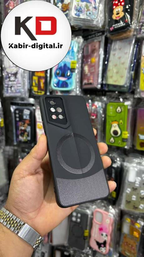 قاب گوشی Redmo 10 4g شیائومی سری Porsche Design پورش دیزاین Hard LUXURY طرح مگسیف دار محافظ لنز دار مشکی