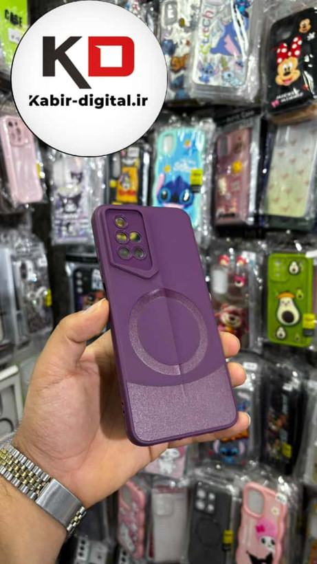 قاب گوشی Redmo 10 4g شیائومی سری Porsche Design پورش دیزاین Hard LUXURY طرح مگسیف دار محافظ لنز دار بنفش