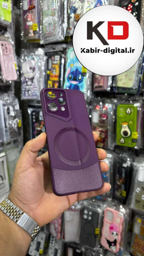 قاب گوشی Redmo 12 شیائومی سری Porsche Design پورش دیزاین Hard LUXURY طرح مگسیف دار محافظ لنز دار بنفش