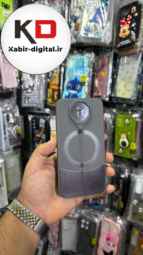 قاب گوشی Galaxy J2 Prime سامسونگ سری Porsche Design پورش دیزاین Hard LUXURY طرح مگسیف دار محافظ لنز دار خاکستری