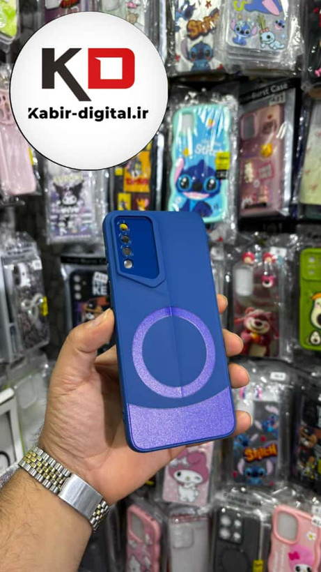 قاب گوشی Galaxy A70 سامسونگ سری Porsche Design پورش دیزاین Hard LUXURY طرح مگسیف دار محافظ لنز دار آبی