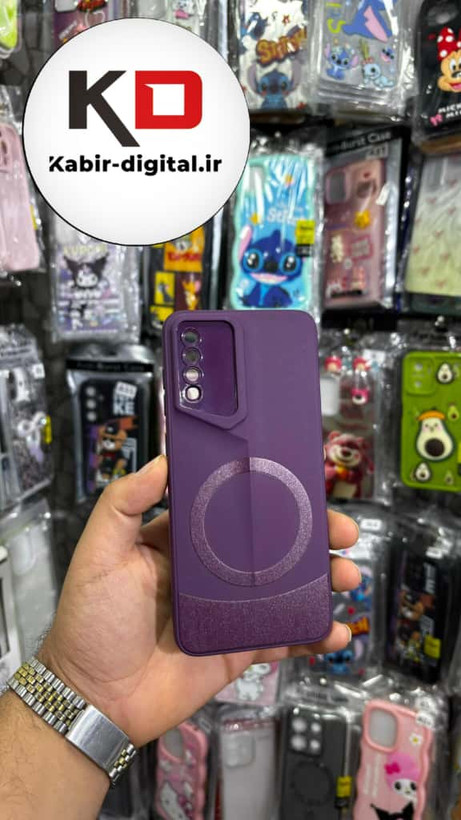 قاب گوشی Galaxy A71 سامسونگ سری Porsche Design پورش دیزاین Hard LUXURY طرح مگسیف دار محافظ لنز دار بنفش