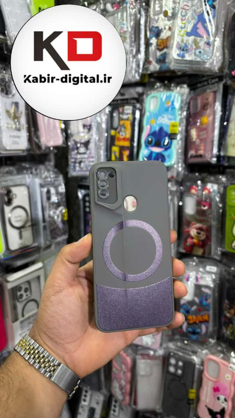 قاب گوشی Galaxy A11/M11 سامسونگ سری Porsche Design پورش دیزاین Hard LUXURY طرح مگسیف دار محافظ لنز دار خاکستری
