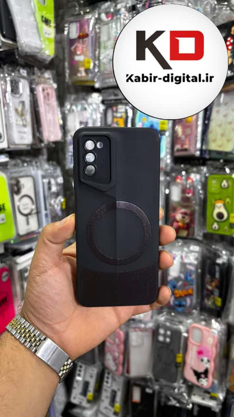 قاب گوشی Galaxy A03s سامسونگ سری Porsche Design پورش دیزاین Hard LUXURY طرح مگسیف دار محافظ لنز دار مشکی