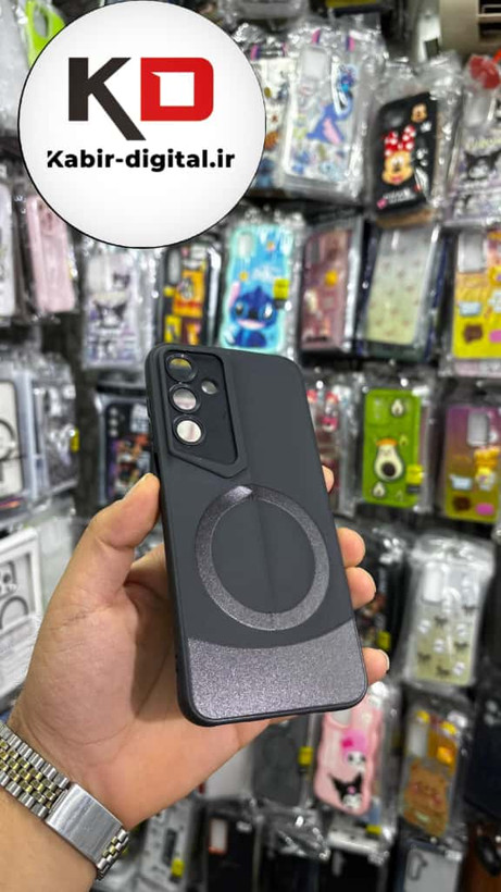 قاب گوشی Galaxy A24 سامسونگ سری Porsche Design پورش دیزاین Hard LUXURY طرح مگسیف دار محافظ لنز دار مشکی