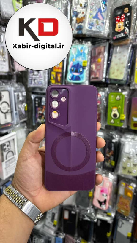 قاب گوشی Galaxy A16 سامسونگ سری Porsche Design پورش دیزاین Hard LUXURY طرح مگسیف دار محافظ لنز دار بنفش