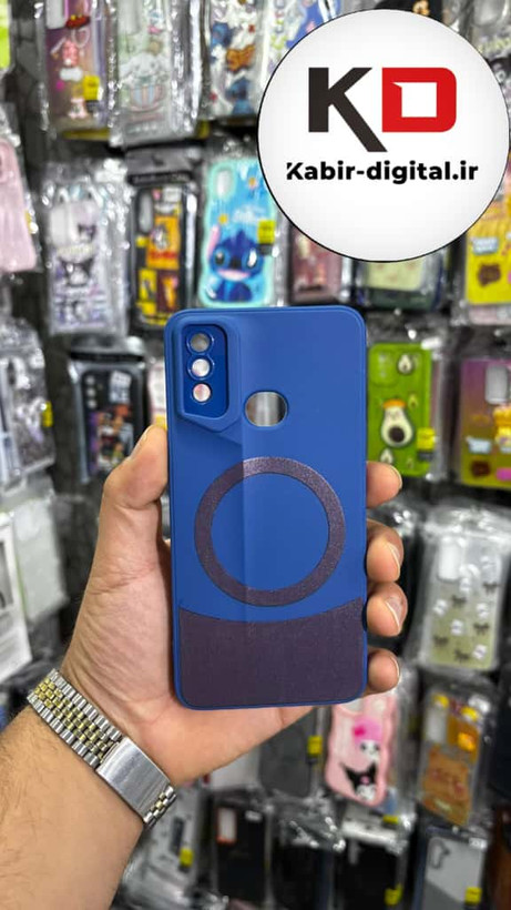 قاب گوشی Galaxy A20/A30 سامسونگ سری Porsche Design پورش دیزاین Hard LUXURY طرح مگسیف دار محافظ لنز دار آبی