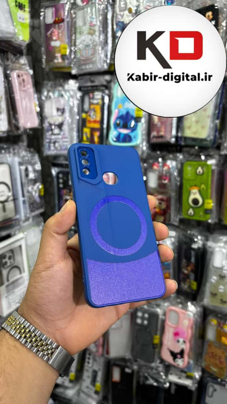 قاب گوشی Galaxy A10s سامسونگ سری Porsche Design پورش دیزاین Hard LUXURY طرح مگسیف دار محافظ لنز دار آبی