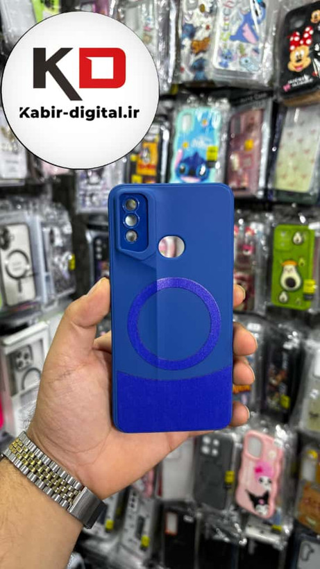 قاب گوشی Galaxy A10s سامسونگ سری Porsche Design پورش دیزاین Hard LUXURY طرح مگسیف دار محافظ لنز دار آبی