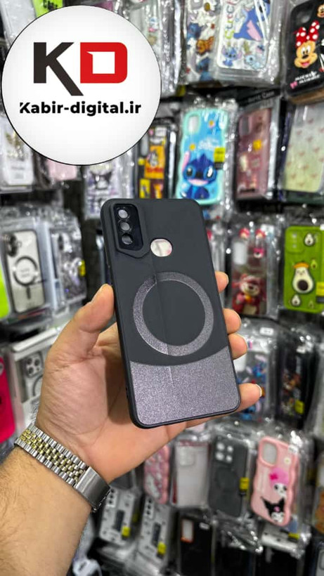 قاب گوشی Galaxy A10s سامسونگ سری Porsche Design پورش دیزاین Hard LUXURY طرح مگسیف دار محافظ لنز دار مشکی