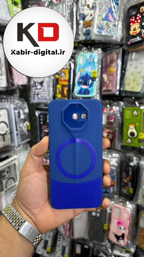 قاب گوشی Galaxy J4 plus سامسونگ سری Porsche Design پورش دیزاین Hard LUXURY طرح مگسیف دار محافظ لنز دار آبی