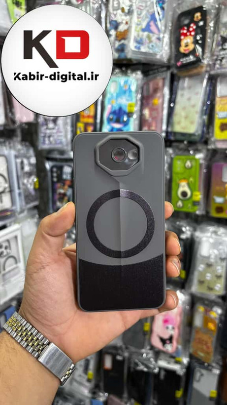 قاب گوشی Galaxy J7 Prime سامسونگ سری Porsche Design پورش دیزاین Hard LUXURY طرح مگسیف دار محافظ لنز دار خاکستری
