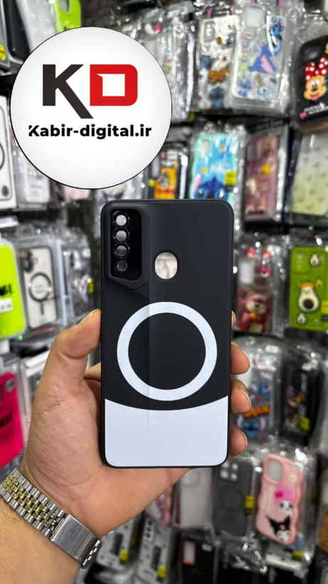 قاب گوشی Galaxy A20s سامسونگ سری Porsche Design پورش دیزاین Hard LUXURY طرح مگسیف دار محافظ لنز دار مشکی