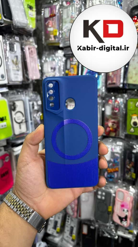 قاب گوشی Galaxy A20s سامسونگ سری Porsche Design پورش دیزاین Hard LUXURY طرح مگسیف دار محافظ لنز دار آبی
