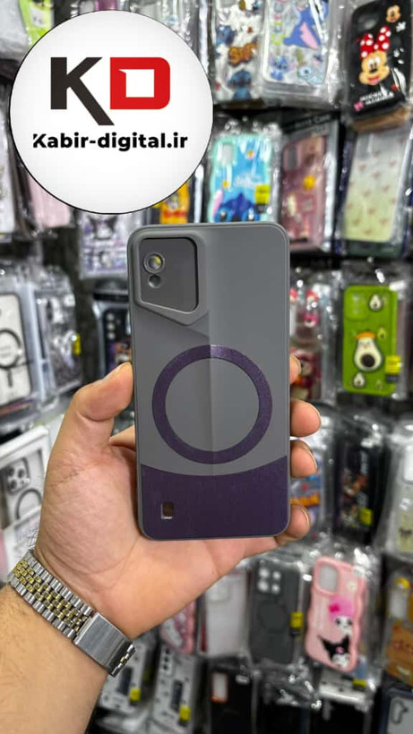 قاب گوشی Galaxy A10/M10 سامسونگ سری Porsche Design پورش دیزاین Hard LUXURY طرح مگسیف دار محافظ لنز دار خاکستری