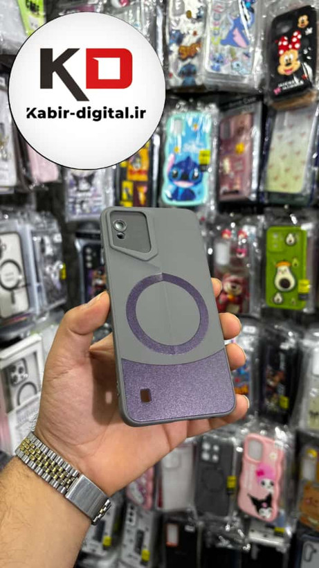 قاب گوشی Galaxy A10/M10 سامسونگ سری Porsche Design پورش دیزاین Hard LUXURY طرح مگسیف دار محافظ لنز دار خاکستری