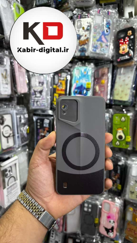 قاب گوشی Galaxy A10/M10 سامسونگ سری Porsche Design پورش دیزاین Hard LUXURY طرح مگسیف دار محافظ لنز دار خاکستری