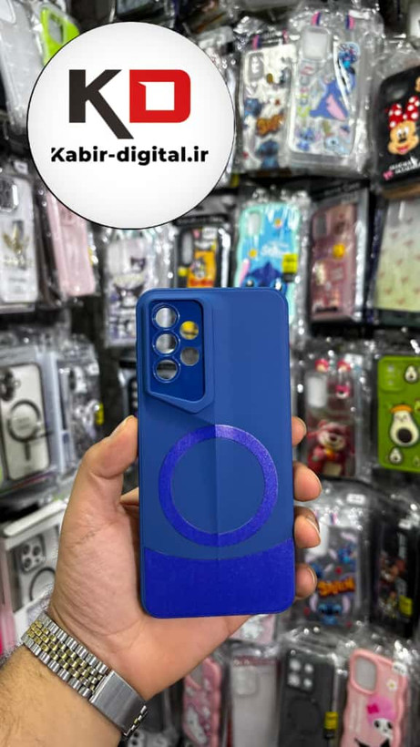 قاب گوشی Galaxy A32 4G سامسونگ سری Porsche Design پورش دیزاین Hard LUXURY طرح مگسیف دار محافظ لنز دار آبی