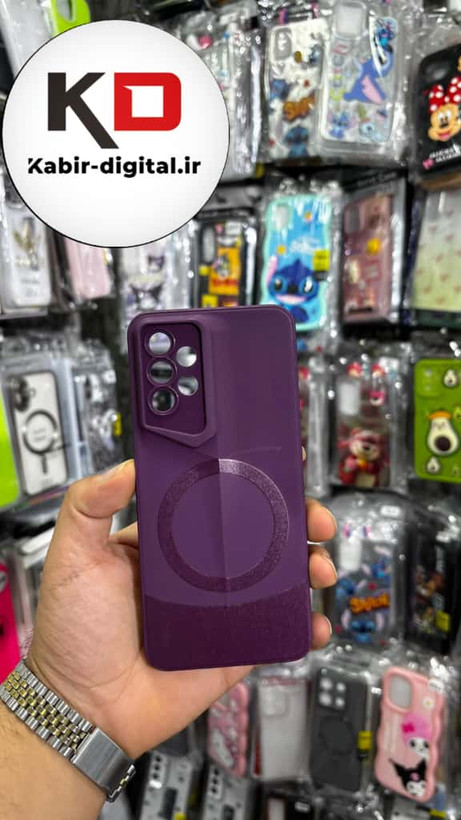 قاب گوشی Galaxy A13/A23 سامسونگ سری Porsche Design پورش دیزاین Hard LUXURY طرح مگسیف دار محافظ لنز دار بنفش