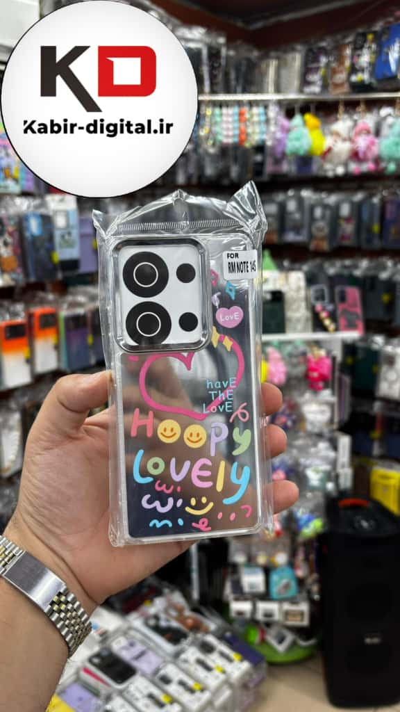 قاب گوشی Redmi Note 13 Pro 4G / Poco M6 Pro 4G / Redmi Note 14S شیائومی اورجینال فانتزی سخت آینه ای لنز کرومی ایربگ دار طرحدار کیوت