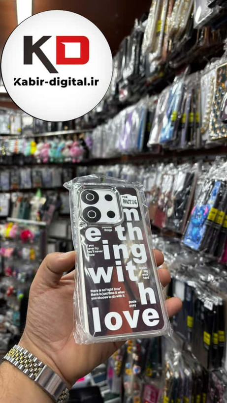 قاب گوشی Redmi Note 13 4G شیائومی اورجینال فانتزی سخت آینه ای لنز کرومی ایربگ دار طرحدار کیوت