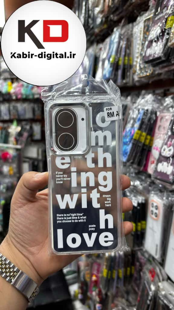 قاب گوشی Redmi A5 / POCO C71 شیائومی اورجینال فانتزی سخت آینه ای لنز کرومی ایربگ دار طرحدار کیوت