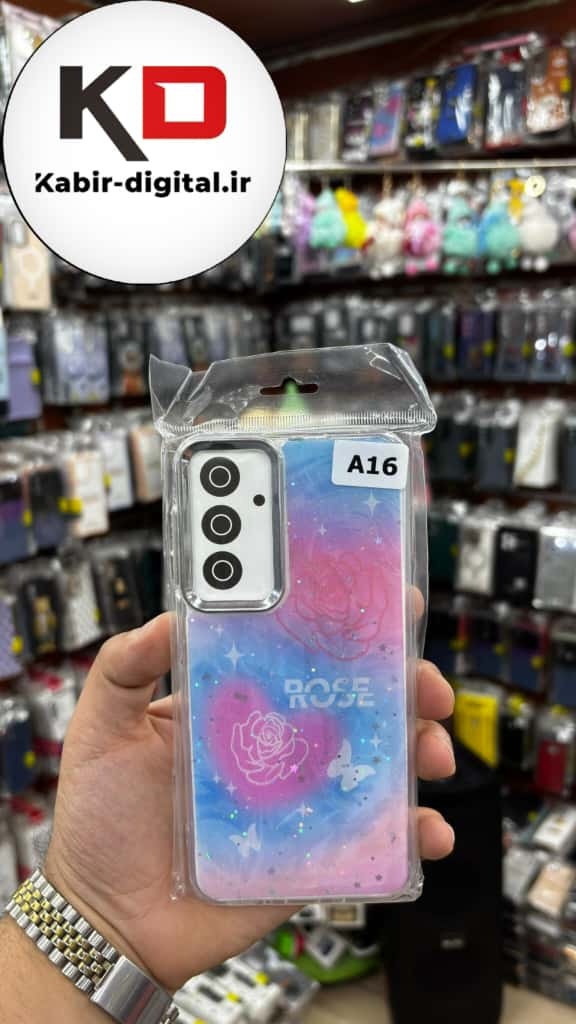 قاب گوشی Galaxy A16 / A26/A17 سامسونگ لاکچری فانتزی رزینی طرح پروانه  لنز کرومی