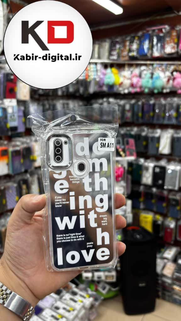 قاب گوشی Galaxy A11/M11 سامسونگ اورجینال فانتزی سخت آینه ای لنز کرومی ایربگ دار طرحدار کیوت