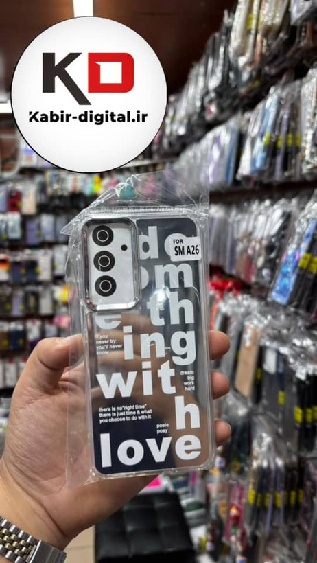 قاب گوشی Galaxy A16 / A26/A17 سامسونگ اورجینال فانتزی سخت آینه ای لنز کرومی ایربگ دار طرحدار کیوت