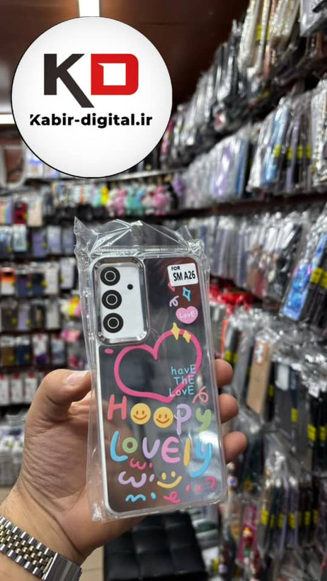 قاب گوشی Galaxy A16 / A26/A17 سامسونگ اورجینال فانتزی سخت آینه ای لنز کرومی ایربگ دار طرحدار کیوت