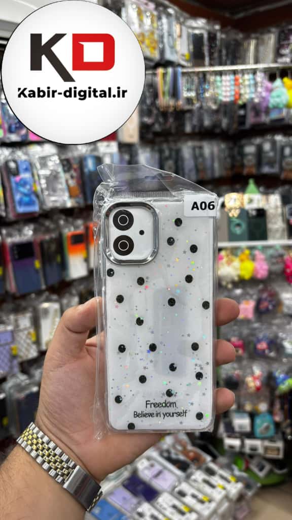 قاب گوشی Galaxy A06 سامسونگ لاکچری فانتزی رزینی طرح کلاسیک  لنز کرومی
