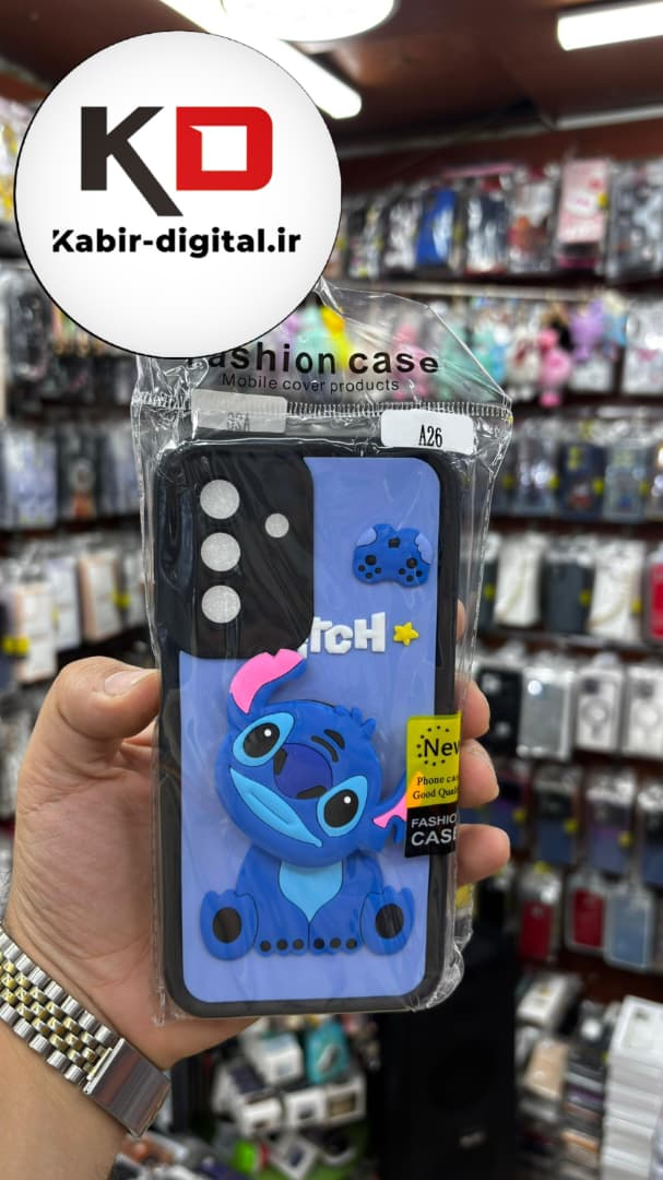قاب گوشی Galaxy A26/A17 سامسونگ طرح سیلیکونی Solid عروسکی برجسته پاپ سوکت دار محافظ لنزدار طرح استیج مشکی