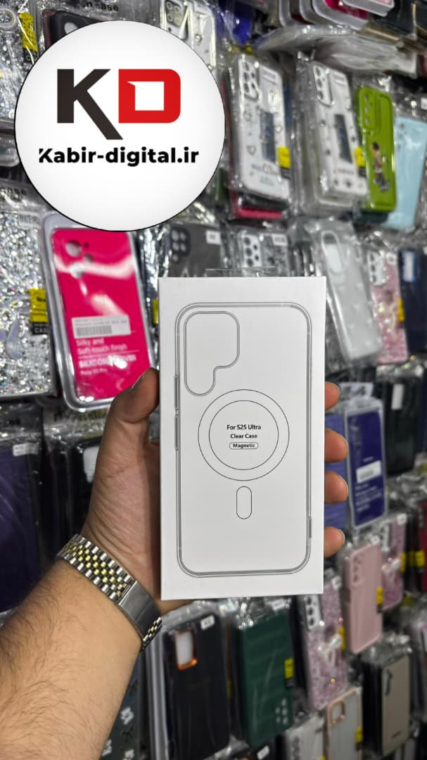 قاب گوشی Galaxy S25 Ultra سامسونگ شفاف مگ سیف دار MagSafe اورجینال ایربگ دار