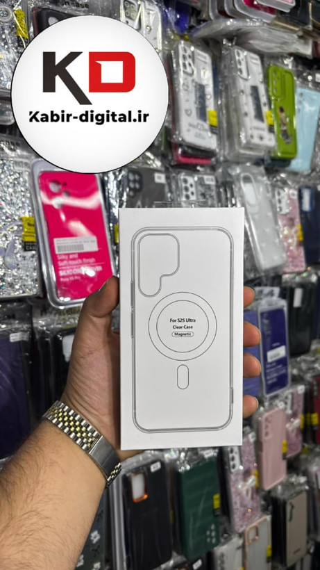 قاب گوشی Galaxy S25 Ultra سامسونگ شفاف مگ سیف دار MagSafe اورجینال ایربگ دار