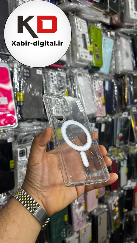 قاب گوشی Galaxy S25 Ultra سامسونگ شفاف مگ سیف دار MagSafe اورجینال ایربگ دار