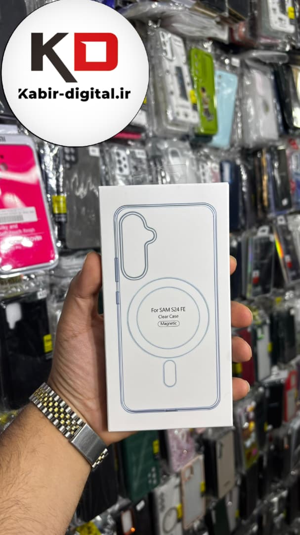 قاب گوشی Galaxy S24 FE سامسونگ شفاف مگ سیف دار MagSafe اورجینال ایربگ دار