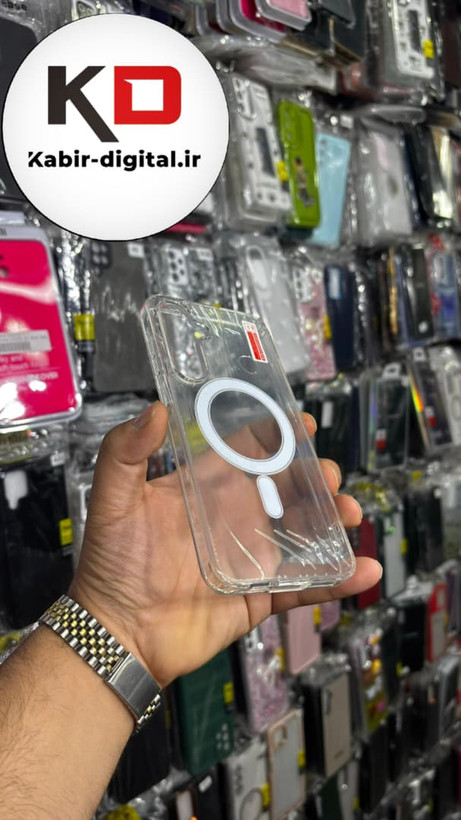 قاب گوشی Galaxy S24 FE سامسونگ شفاف مگ سیف دار MagSafe اورجینال ایربگ دار