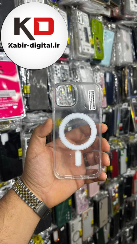 قاب گوشی iPhone 13/14/15 آیفون شفاف مگ سیف دار MagSafe اورجینال ایربگ دار