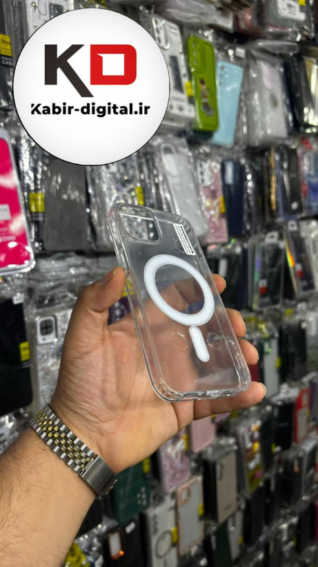 قاب گوشی iPhone 13/14/15 آیفون شفاف مگ سیف دار MagSafe اورجینال ایربگ دار