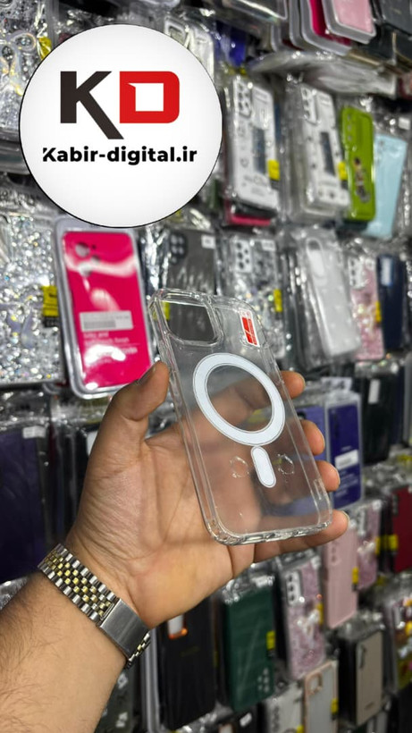 قاب گوشی iPhone 12 / 12 Pro آیفون شفاف مگ سیف دار MagSafe اورجینال ایربگ دار